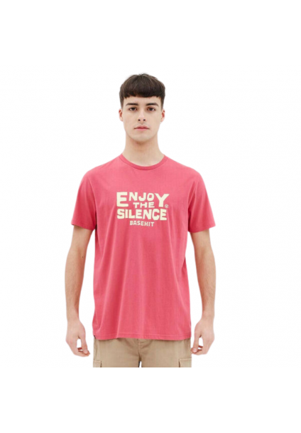 Ανδρικό t-shirt BASEHIT 221.BM33.22-APPLE RED
