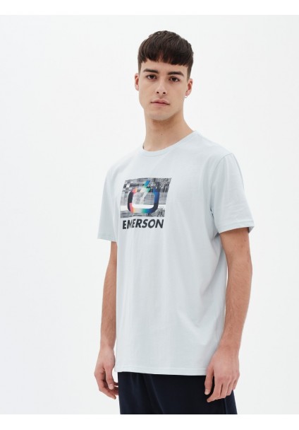 Ανδρικό T-Shirt EMERSON 221.EM33.55-L.BLUE