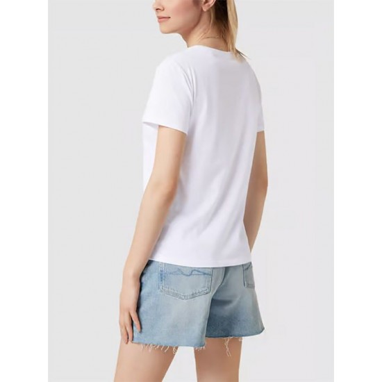 Γυναικείο t-shirt PEPE - JEANS PL505402-PJ0/800/WHITE LALI